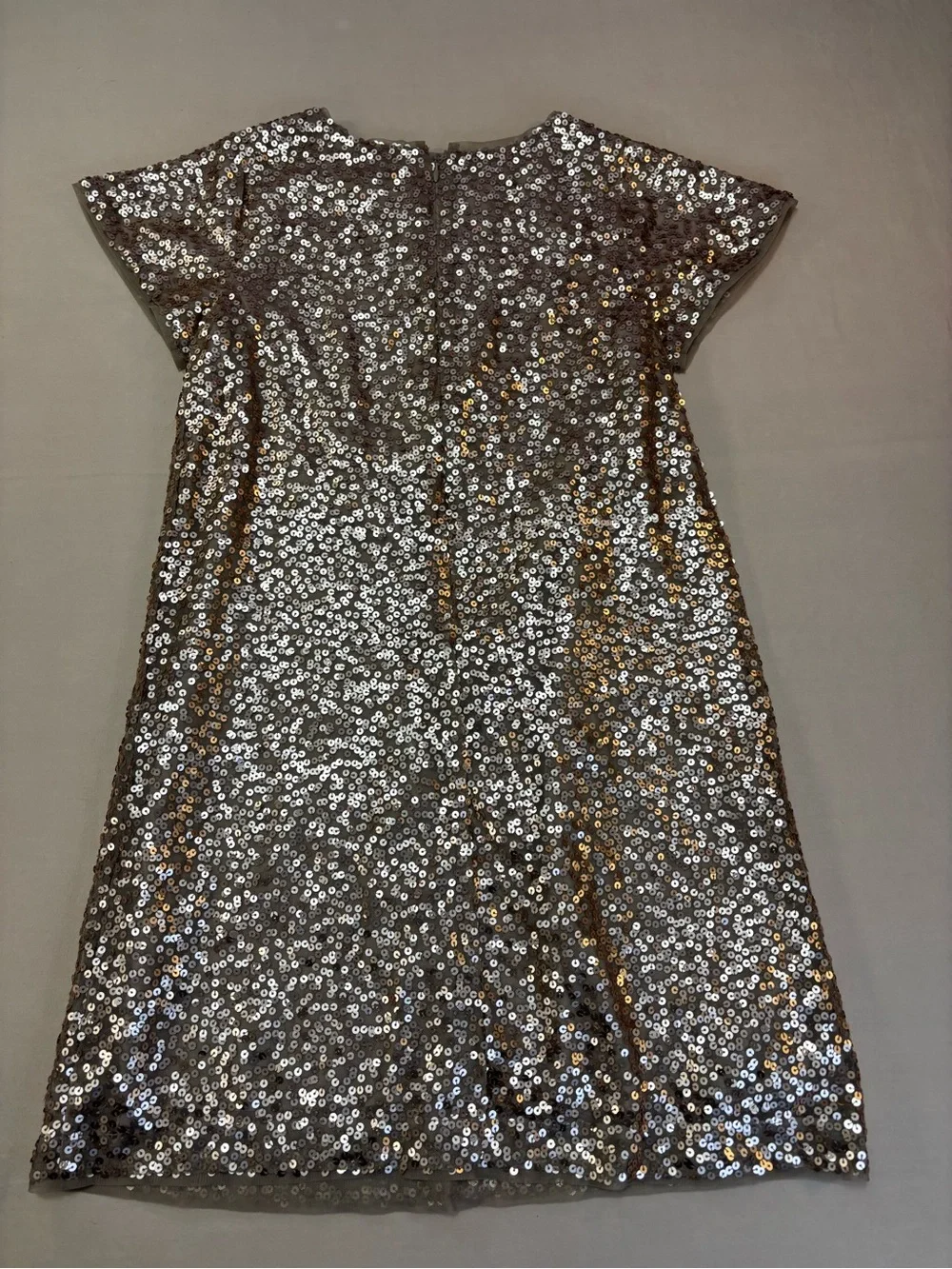 Gap Kids Champagne Sequin Short Sleeve Party Dress Girls Size XL